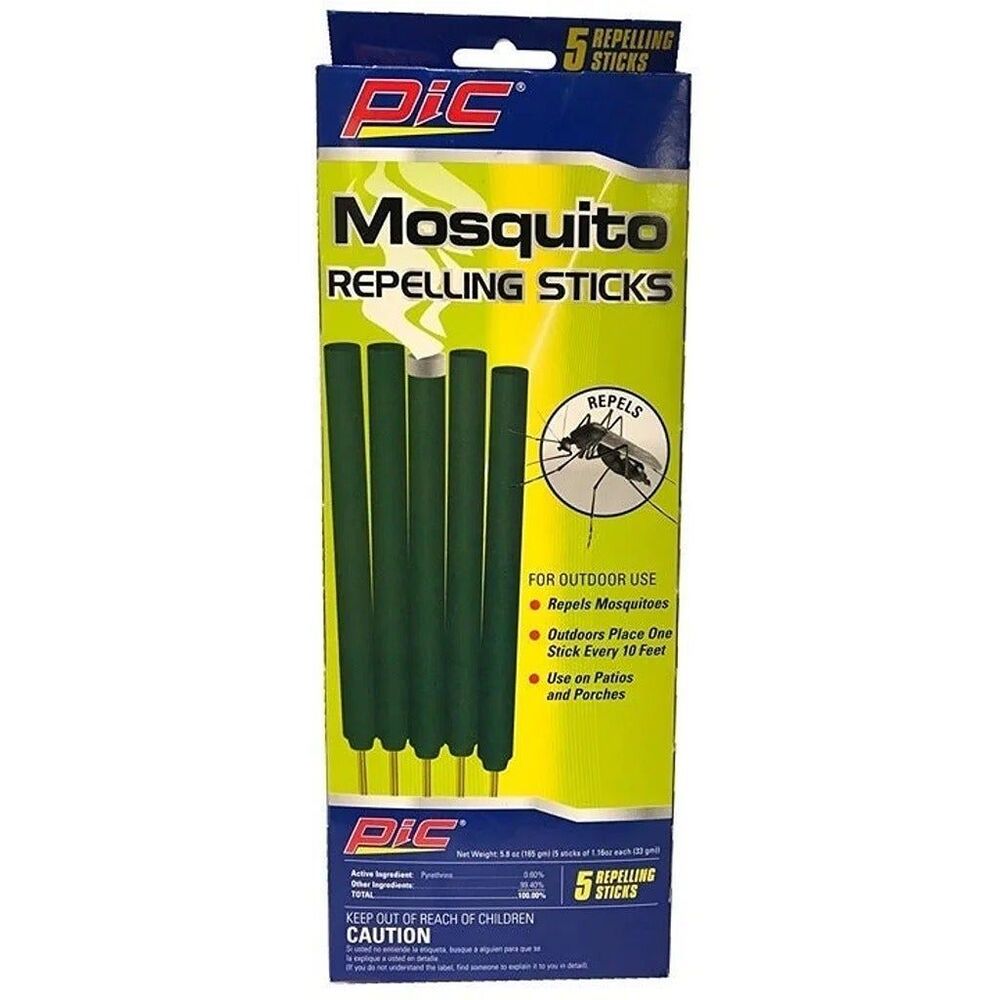 PIC 5-pack Mosquito Repelling Sticks repellant for confined outdoor spaces bug